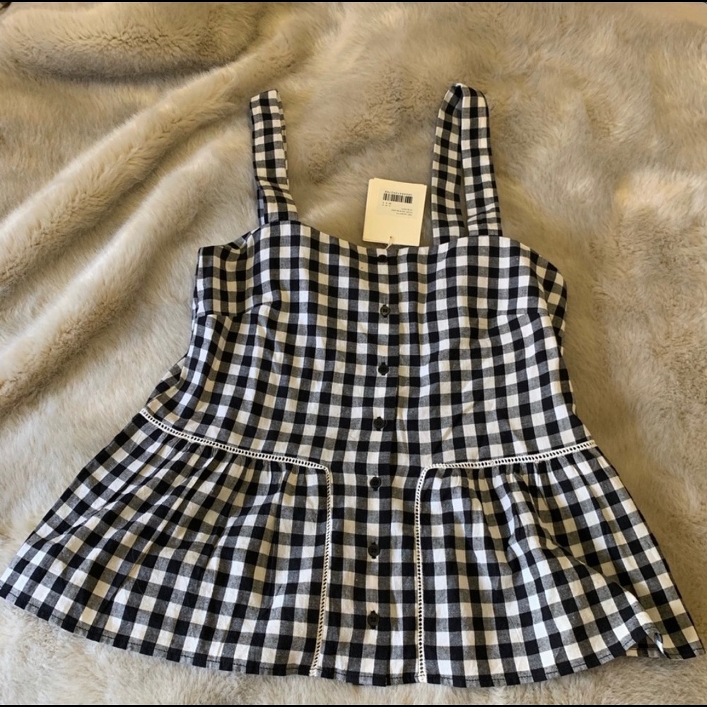 Sezane Gingham Top